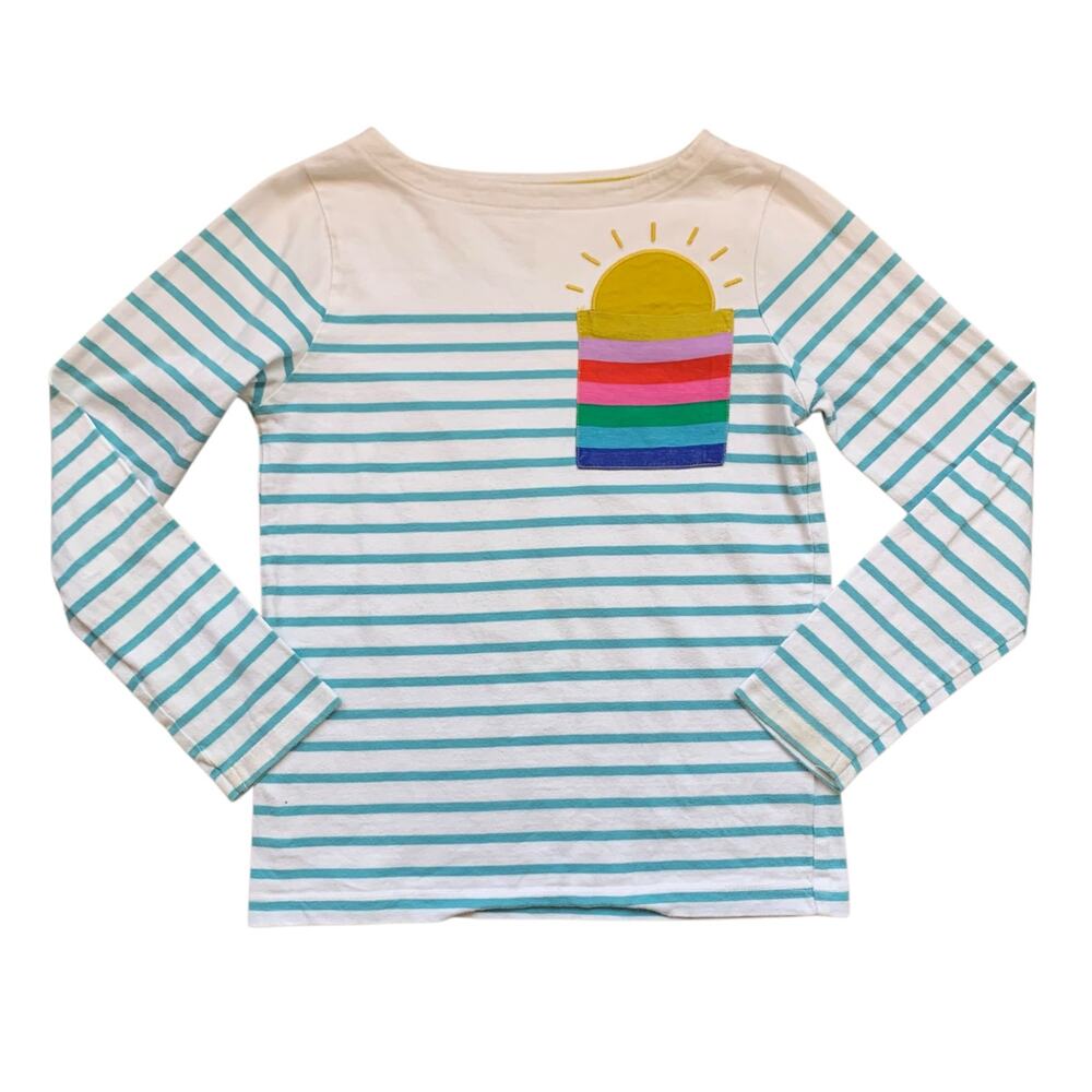 Mini Boden Striped Breton with Appliqué Sun 7/8 - Picture 7 of 7